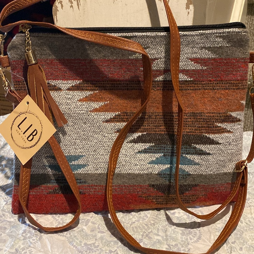 LIB wristlet/ crossbody western/ Aztec